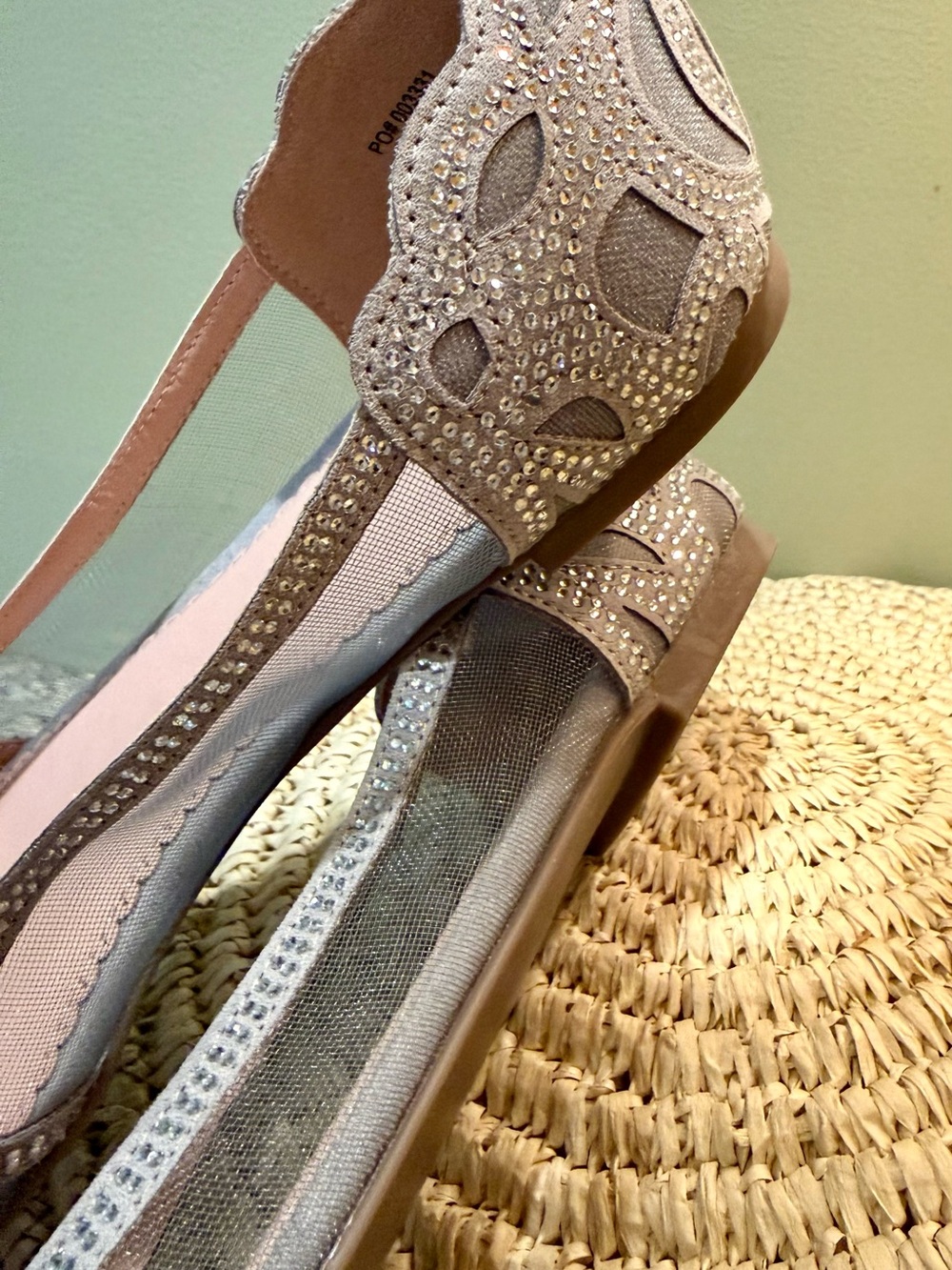 Women's Grey Journee Batavia Rhinestone and Mesh Ballerina Flats - Picture 5 of 8
